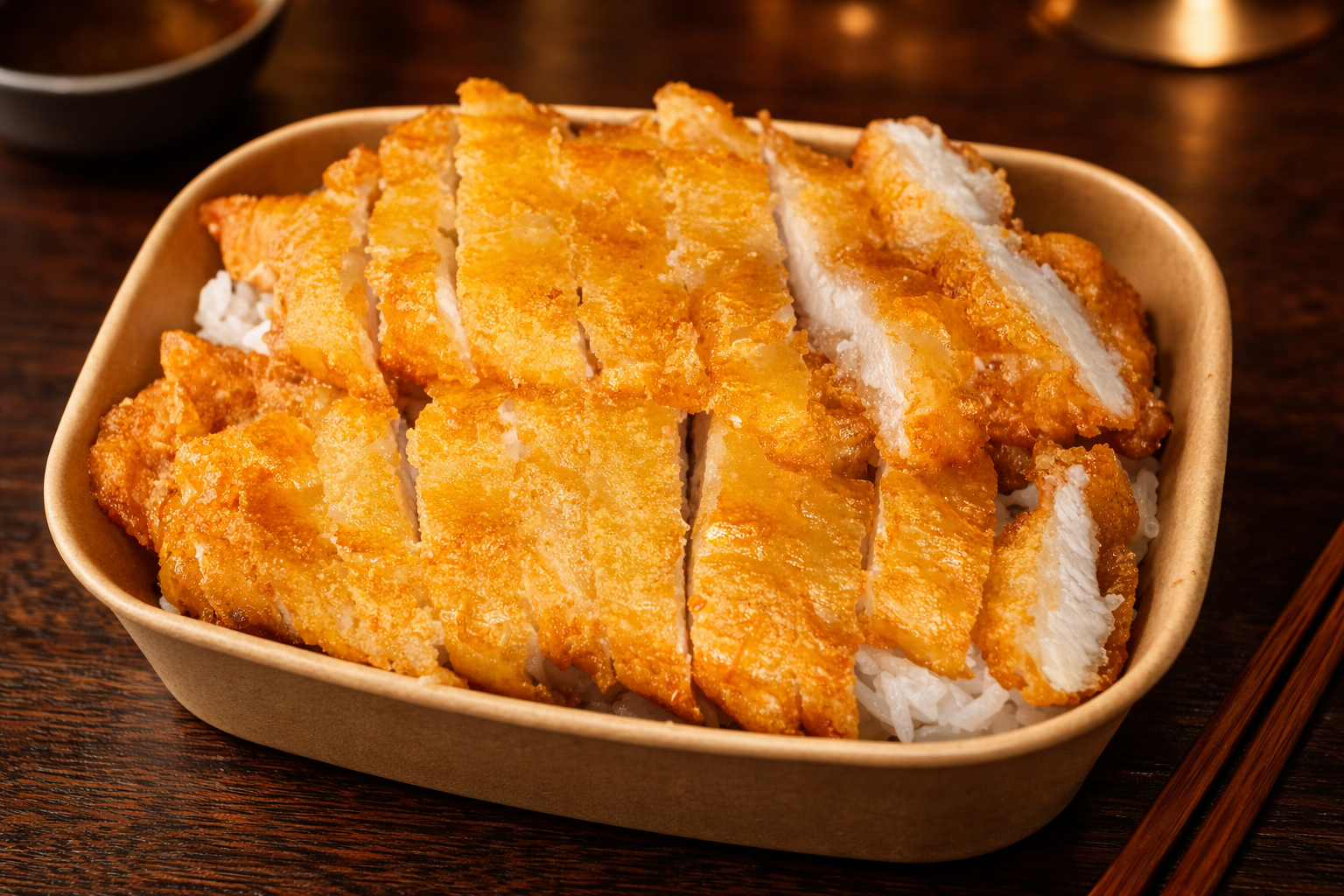 Knuspriges Huhn mit Reis